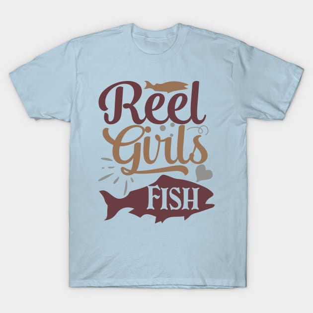 REEL GIRLS FISH T-Shirt by BWXshirts